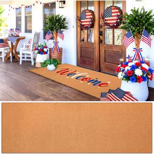 Breling 1 Pcs 16x48 Inch Blank Door Mats for Crafting DIY Plain Brown Door Mats to Paint with Non Slip Rubber Backing Heavy Duty Welcome Doormat for Porch Patio Mudroom Decor
