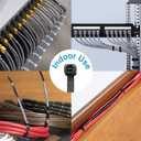 Zip Ties 8 inch (1000 Pack), 40lbs Tensile Strength, Black Cable Ties, Wire Ties for indoor and outdoor use, by Skalon