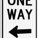 Faittoo One Way Sign with Left Arrow, 18x12 Inches Engineer Grade Reflective Rust Free Aluminum, Weather/Fade Resistant, UV Protected, Easy to Mount, Indoor/Outdoor Use