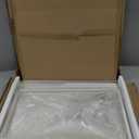 Glass Coffee Table Square Coffee Table for Small Space, Modern Minimalist Center Table for Living Room Home Office,Tempered Glass-top with Sturdy Metal Frame, Easy Assembly, 27 x 27In, White