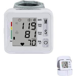 TOPBOMED Electronic Blood Pressure Monitor,Wrist Blood Pressure Monitor 2x99 Reading Memory for Adults Wrist BP Monitor with Carrying Case for Home Use