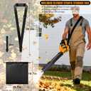 Leaf Blower Cordless,Electric Leaf Blower with 2 4.0Ah Battery Powered and Fast Charger, Cordless Blowers for Lawn Care and Car Dust Snow Blower,6 Speed Control,Orange