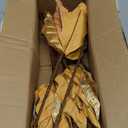 Hollyone 3PCS Poinsettia Christmas Flowers Artificial 11" Large Gold Glitter Poinsettia Flowers Christmas Tree Ornaments Floral Picks for Tree Wreath Garland Vase Table Centerpiece Home Decor