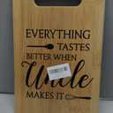 FONDCANYON Uncle Gifts, Gifts For Uncle, Everything Tastes Better When Uncle Makes It Aunt Uncle Gift Bamboo Cutting Board Kitchen Decor, Uncle Gifts For Uncle Birthday Christmas From Nephew Niece