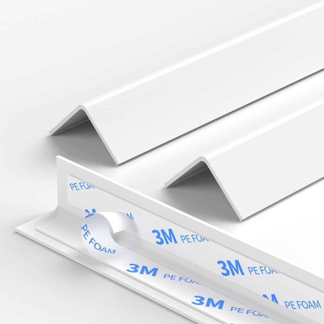 6 Pack Baby Corner Guards, White Self-Adhesive Edge Protectors for Furniture, Tables & Walls, Child Safety Bumpers for Baby Proofing