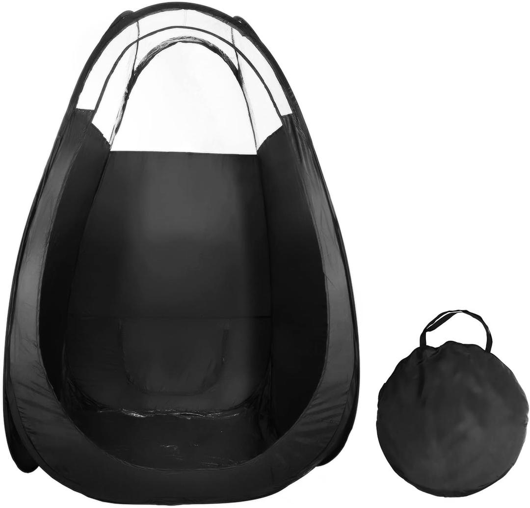 VARIPOWDER Pop Up Spray Tan Tent for Professionals Large Portable Black Tanning Tent Spray Tan Booth for Home & Salon with Carrying Bag