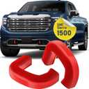 Tow Hook Cover Compatible with GMC Sierra 1500 2019, 2020, 2021, 2022, 2023, 2024, 2025 Accessories - Upgrade Design, Silicone Rubber, Red