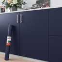 Decotalk 30"x200" Dark Blue Wallpaper Removable Wallpaper Dark Blue Wallpaper for Bedroom, Dark Blue Contact Paper for Cabinets and Drawers, Solid Blue Wall Paper Peel and Stick Navy Wallpaper Vinyl