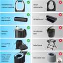 Portable Toilet for Adults, Foldable Camping Toilet Travel Floding Potty with Lid & Paper Holder, Upgrade Water Barrier,Compact Lightweight Design for Car/RV/Hiking/Beach/Camping,450lbs Capacity