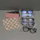6 Pack Fashion Reading Glasses for Women Men Blue Light Blocking Oversized Square Readers with Spring Hinge