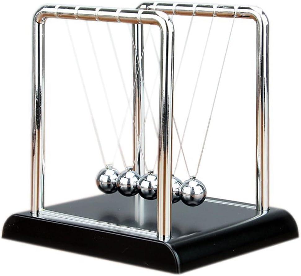 Newtons Cradle Balance Balls,Desk Toys, Physics Science Newtons Cradle Pendulum Balls Physics Toys Stress Relieving Desktop Toys (Medium Size)