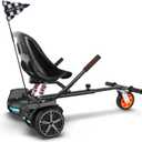 K2 Self-Balancing Scooter Go Kart with Rear Shock Absorption, Balancing Scooter Seat Attachment for 6.5" 8" 10" Tires, Adjustable Length & Off-Road Wheel (Not Including Balancing Scooter)