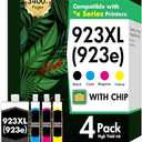 923 923XL Ink Cartridges Combo Pack Replacement for HP 923e 923 XL HP923XL HP923 for OfficeJet Pro 8120e 8125e 8130e 8135e 8138e 8139e 8120 8122 8124 8125 8130 8132 8134 8135 8138 8139 (WITH CHIP)