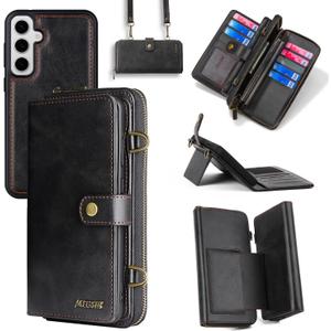 Compatible with Samsung Galaxy S24 5G Wallet Case Crossbody Shoulder Strap Stand Leather Card Holder Multi-Function 2in 1 Detachable Magnetic Cell Phone Cover for S 24 24S GS24 G5 Black Compatible with Samsung Galaxy S24 5G Wallet Case Crossbody Shoulder Strap Stand Leather Card Holder Multi-Function 2in 1 Detachable Magnetic Cell Phone Cover for S 24 24S GS24 G5 Black