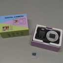 Digital Camera, 4K 48MP Autofocus Dual Screen for Selfies, 18X Zoom Fill Light, Portable Point and Shoot Camera with 32GB SD Card for Kids, Teens, Girls, Boys- Black