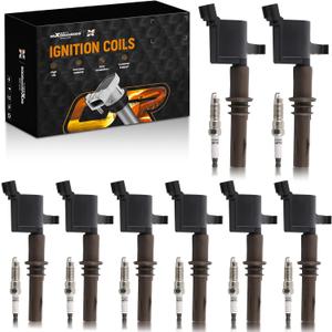 maXpeedingrods DG521 Ignition Coil Pack and Spark Plugs for Ford F150 F250 F350 Explorer Mustang 2008-2010, Expedition F450 F550 F650 F750 F53 F59, for Lincoln Navigator 2008-2014 8PCS Coils Kit D509