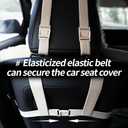 IRIWOOL Fluffy Fur Sheepskin Car Seat Cover Automotive Interior Accessories Seat Covers Accessories Seat Cushions Soft Natural Pure Wool Universal Fits Most Cars SUVs (Black, Universal Fit)