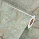 Green Marble Contact Paper for Countertops Waterproof Granite Peel and Stick Wallpaper Decorative Vinyl Contact Paper for Kitchen Cabinets Table Top Cyan Marble Wallpapers for Backsplash 15.8"x78.7"