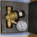 RVGUARD RV Water Pressure Regulator Valve, CSA Approved, Lead-Free Brass Adjustable Water Pressure Reducer with Gauge and Inlet Screen Filter for RV Camper Travel Trailer