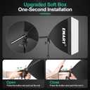 EMART Softbox Photography Lighting Kit, 16"x16" Pull Soft Box, 50W 3000K-6000K LED Bulb with Remote/APP Control, Professional Photoshoot Equipment for Studio Lights, Portrait, Video Recording(2 Pack)