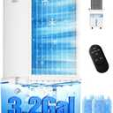 4-IN-1 Windowless Air Conditioner Portable w/ 4 Speed&4 Mode, 3.2-Gal Dual Tank for 30H Cooling, Waterless Alert Evaporative Cooler, 12H Timer, Remote, Swamp Cooler Air Conditioner for Bedroom