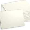 Hamilco Cream White Cardstock Paper Blank Tent Cards A2 Folded, 4.25" x 5.5", Heavyweight 80 lb Cover, Printable Place & Invitation Cards, 100 Cards