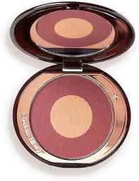Charlotte Tilbury Cheek to Chic Powder Blush  TwoTone Cheek Makeup with a Radiant, Luminous Finish  Buildable Color that Smooths, Buffs & Blends for a Light Reflecting Glow  Love Is The Drug