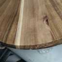 PINXIURY 11.8 Inch Round Wooden Decorative Serving Tray for Coffee Table and Home Decor, Round Wood Tray for Table Centerpiece, Small Candle Tray, Acacia, Appetizer Charcuterie Board