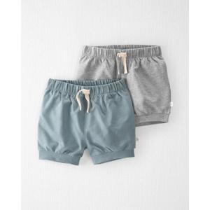 LITTLE PLANET unisex-baby 2-pack Organic Cotton ShortsCasual Shorts