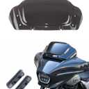 Windshield for Street Glide 2024-up, 8" Wave Wind shield Windscreen Air Deflector for Harley CVO Street Glide CVO FLHX FLHXSE FLHXU FLHXLSE 2023-2026 Accessories,Smoked