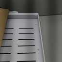 2 Pack Expandable Pull Out Cabinet Organizer 21"Deep With Raising Pad for Framed Cabinets, Upgrade 3 Slide Rails Slide Out Drawers, Roll Out Shelves Adhesive, Adjustable Width 15.15"-26.3" White