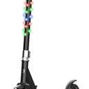 Jetson 2-Wheel Kick Scooter, Sturdy Wide Deck, Height Adjustable Handlebar, Rear Brake, Easy-Folding Mechanism, 8 inch wheels (Jupiter Jumbo Black)