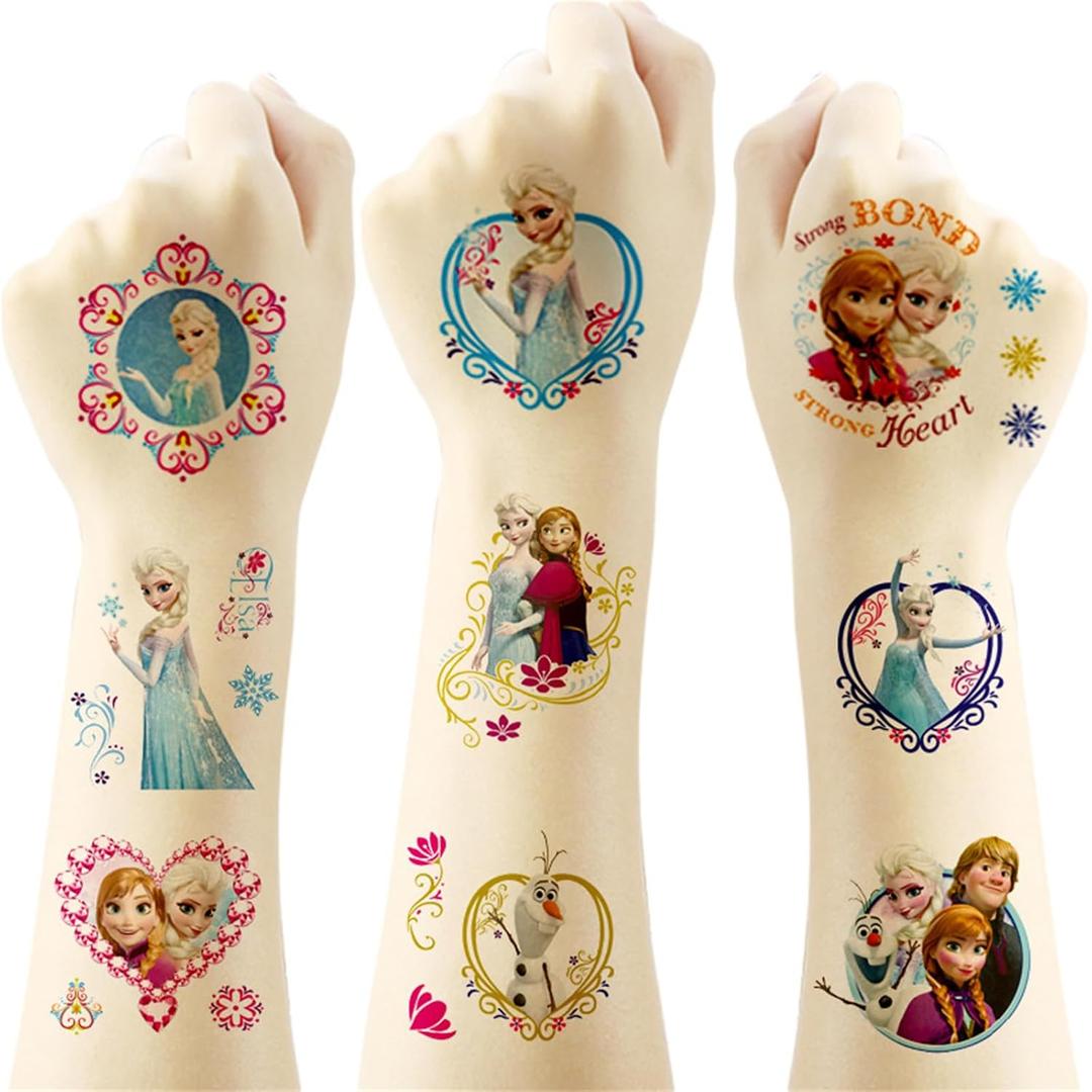 2 x 20PCS Cute Frozen Temporary Tattoos Stickers Cute Cartoon Waterproof Temporary Tattoos Stickers, Reward Supplies,Birthday Party Halloween and Christmas Surprise Decoration Supplies