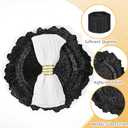 24 Pcs Black Charger Plates Bulk 13 Inch Plastic Charger Plates for Dinner Plate, Black Chargers for Table Setting, Reef Design Plate Floral Decorative Round Chargers for Wedding Party, Event