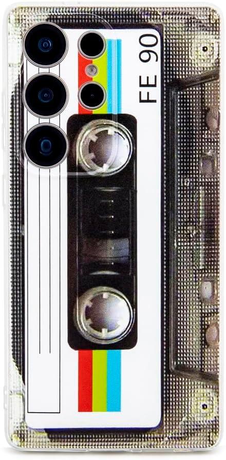 Case for Galaxy S25 Ultra Shockproof Scratchproof with TPU Soft Bumper Retro Cassette Tape Case Compatible with Samsung Galaxy S25 Ultra