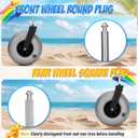 9" Balloon Rear Wheel & Fork Replacement for Catart Beach Wagon – All-Terrain PVC Material Tire, Shock Absorbing, Easy Installation