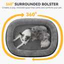 JOEJOY Orthopedic Dog Bed for Medium Dogs, Egg-Crate Memory Foam Pet Bed with Bolster Sides, Waterproof Lining, Removable Washable Cover & Non-Slip Bottom, Black