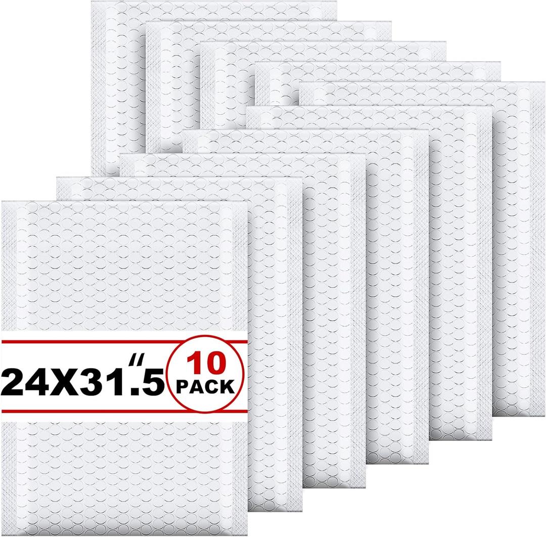 Thenshop 10 Pcs Extra Large Bubble Mailers 31.5 x 23.6 Inch Resealable Padded Envelopes Waterproof Shipping Packages Opaque Poly Packaging Envelope Mailers Cushioned Bags for Mailing Packaging, White
