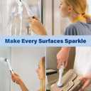 3 x Electric Grout Brush Power Scrubber: Rechargeable Crevice Cleaning Brushes 4H Working Times IPX7 Waterproof with Multi Brush Head for Home Kitchen Window Bathroom Tub Grout Tile (White)