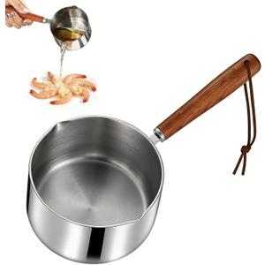Butter Warmer Small Sauce Pan - 350ml Milk Pot for Stovetop, Electric & Gas Cooktops, Multipurpose Mini Cooking Pot