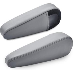KBH Car Seat Armrest Cover for Lexus GX470 2003 2004 2005 2006 2007 2008 2009, Arm Rest Protector with Elastic Opening, Vinyl Leather Interior Accessories, 1 Pair, Dark Gray