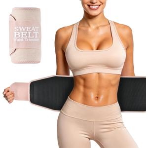 Lisacool Waist Trainer for Women Lower Belly Fat,Waist Sweat Band for Women,Belly Band Tummy Control & Workout Waist Trimmer (Beige)