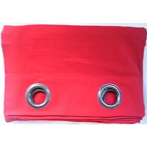 Threshold, One Window Panel, Solid Textured Ruby Red Ring, 54" x 84"