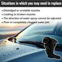EDIETH 8E5Z17603A Windshield Washer Nozzles Kit with Hose & Adapters for Ford Fusion Mercury Milan Lincoln MKZ 2008 2009 2010 2011 2012 Replaces 8E5Z-17603-A Easy to Install
