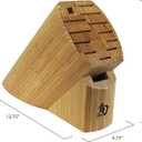 Shun Bamboo Oval Knife Block, 13 Slot Large Knife Holder, Made from Genuine Bamboo, Kitchen Storage for Professional and Home Chefs