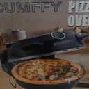 ECUMFFY Pizza Oven Indoor, 12 Inch Retro Pizza Maker, Rapid Heating 800˚F, 1200W Glazed Ceramic Stone Electric Pizza Cooker, Twobutton Precise Temperature Control, Viewing Window for Precise Cooking