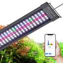 Erreloda Bluetooth LED Aquarium Light with APP Control, 3 Modes for 12-18 Inch Fish Tank Light with Full Spectrum White Blue Red Green Lights, IP68 Waterproof with Extendable Brackets for Freshwater