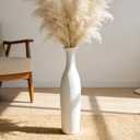 White Ceramic Tall Floor Vase,19.7 Inch Large Decorative Vase for Home Decor, Living Room, Bedroom, Bathroom, Kitchen, Center pieces, Office, Minimalism Style Design for Pampas Grass Vase