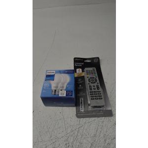 Philips LED Light Bulbs (2 Pack) & UltraPro Universal Remote (by GE)