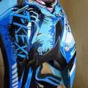 OUMURS Youth Dirt Bike Helmet DOT Approved, Kids Full Face Motocross Helmet | 5-in-1 with Goggles,Gloves,Storage Bag,Exclusive Design,Ultra-Light, Washable Liner,ATV UTV BMX MX Off-Road Racing, Medium, Dino Blue